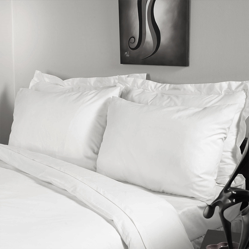 4PCS Hotel Pedding Kolekcja Bawełniana biała 350TC Plain Sateen
