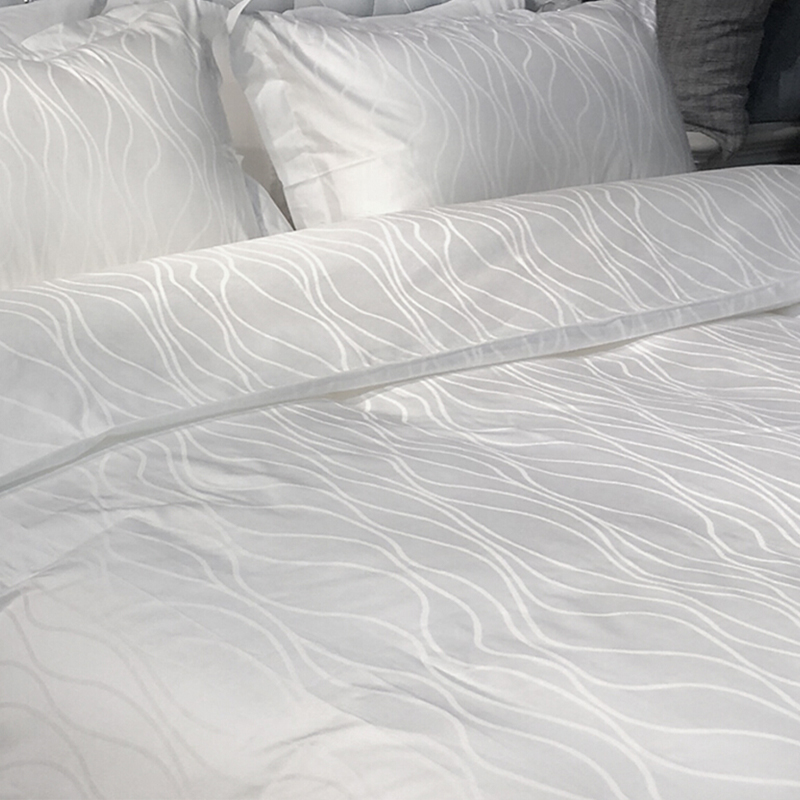Czysty bawełniany satynowy Jacquard Water Wave Hotel Tekstyle pościel