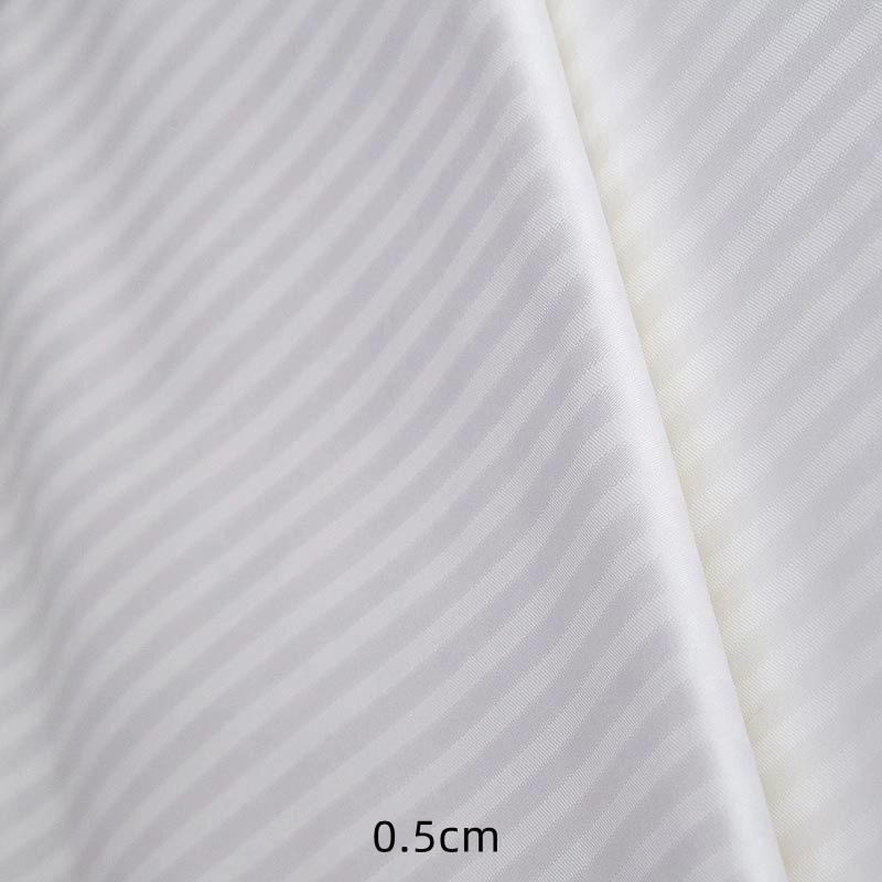 CVC Polycotton White T250 Hotel Stripe Beding Fabric