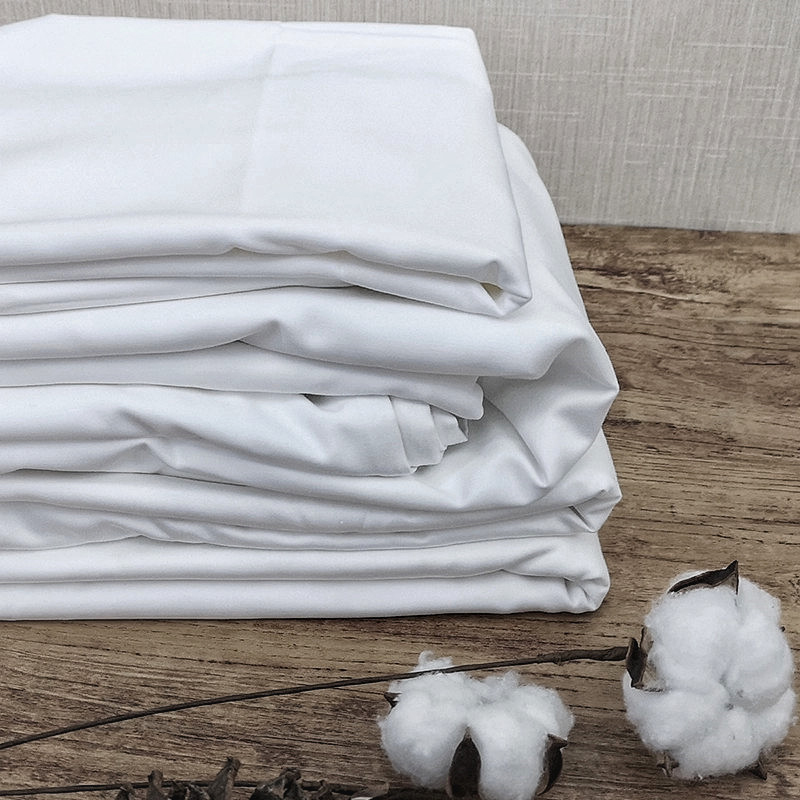 Pure Cotton Pure White T250 Sateen Plain Hotel Umolne arkusze